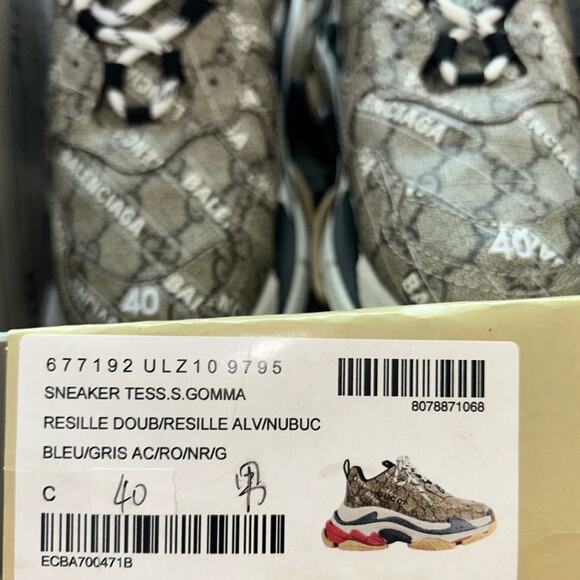 Gucci x Balenciaga Wmns Triple S 'The Hacker Project Size 8.5 Women’s - Picture 2 of 8